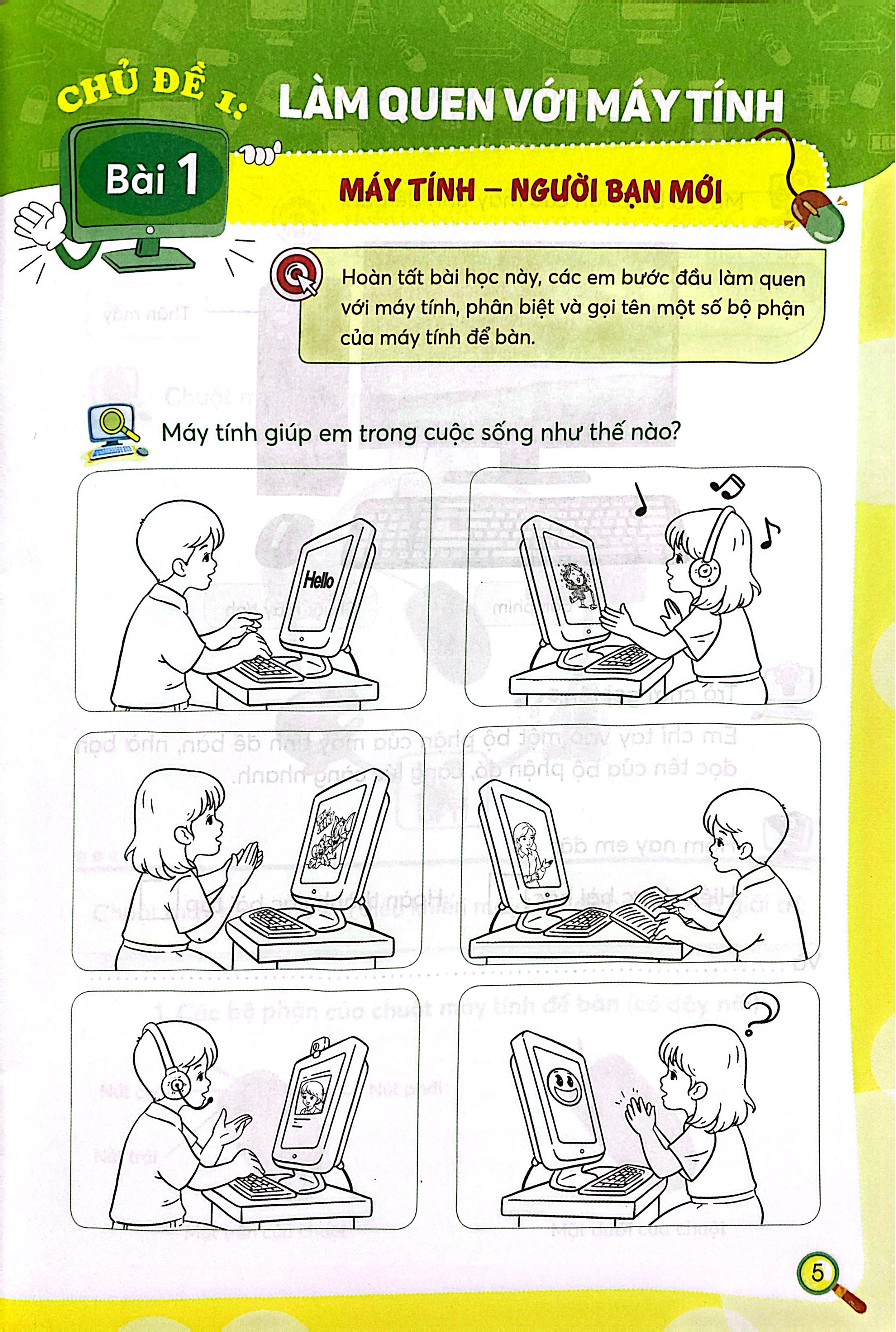 Luyện Tập Tin Học Lớp 1 (Theo Định Hướng Phát Triển Năng Lực) - Ảnh 6
