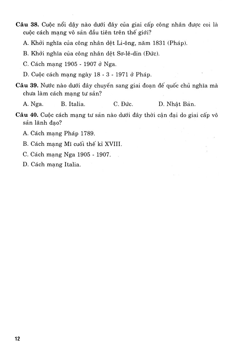 luyện thi trung học phổ thông quốc gia 2019 - khoa học xã hội (biên soạn theo chương trình trắc nghiệm) - Ảnh 10