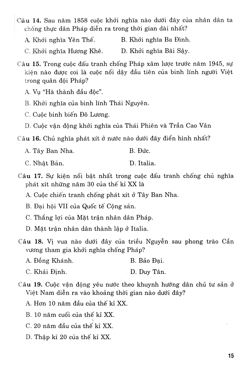 luyện thi trung học phổ thông quốc gia 2019 - khoa học xã hội (biên soạn theo chương trình trắc nghiệm) - Ảnh 13