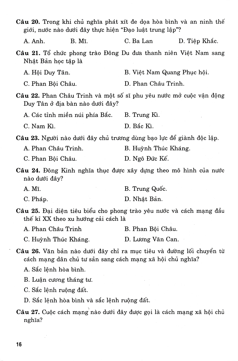 luyện thi trung học phổ thông quốc gia 2019 - khoa học xã hội (biên soạn theo chương trình trắc nghiệm) - Ảnh 14