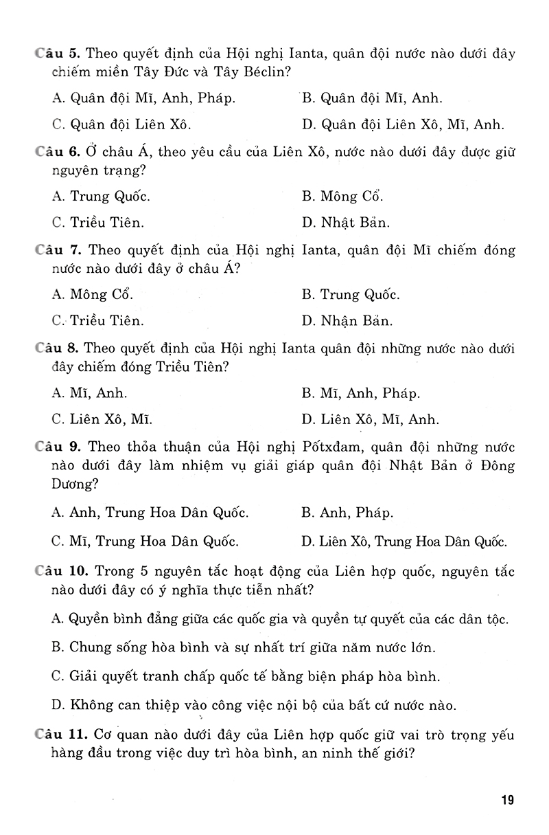 luyện thi trung học phổ thông quốc gia 2019 - khoa học xã hội (biên soạn theo chương trình trắc nghiệm) - Ảnh 17