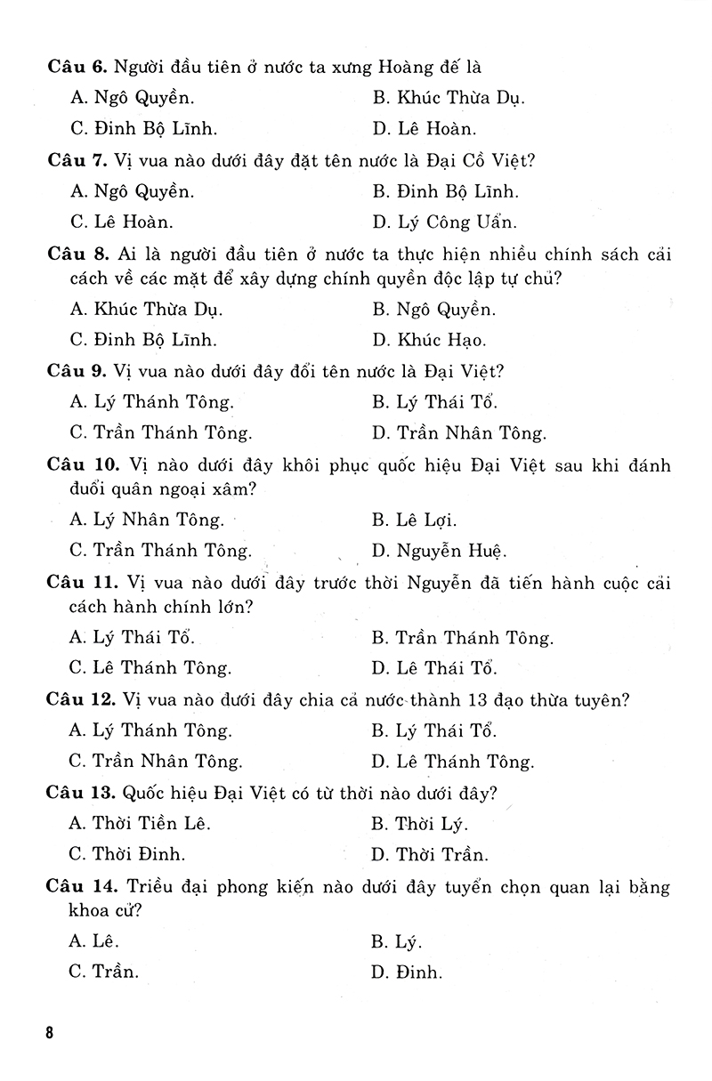 luyện thi trung học phổ thông quốc gia 2019 - khoa học xã hội (biên soạn theo chương trình trắc nghiệm) - Ảnh 6