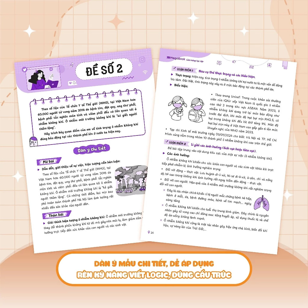 luyện thi vào 10 ngữ văn - chinh phục bài nghị luận xã hội theo chủ đề thường gặp (tái bản 2025) - Ảnh 3