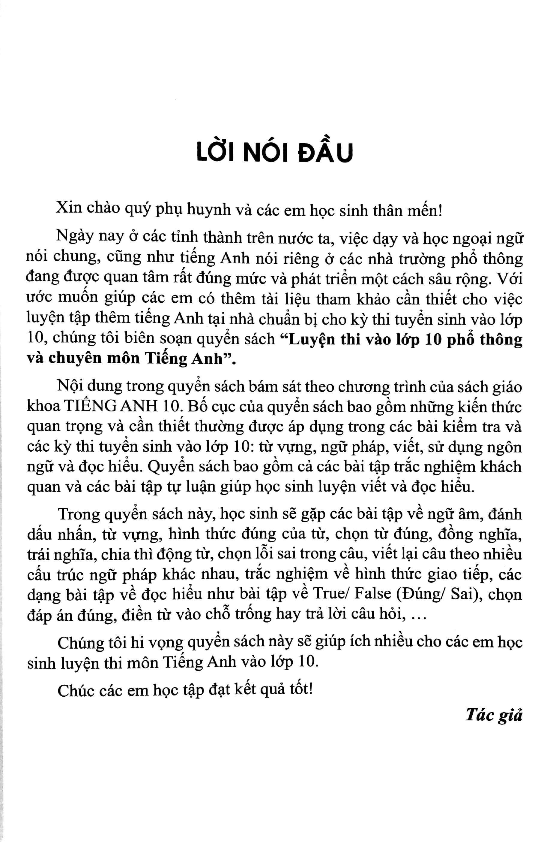 luyện thi vào lớp 10 phổ thông và chuyên - môn tiếng anh - Ảnh 5