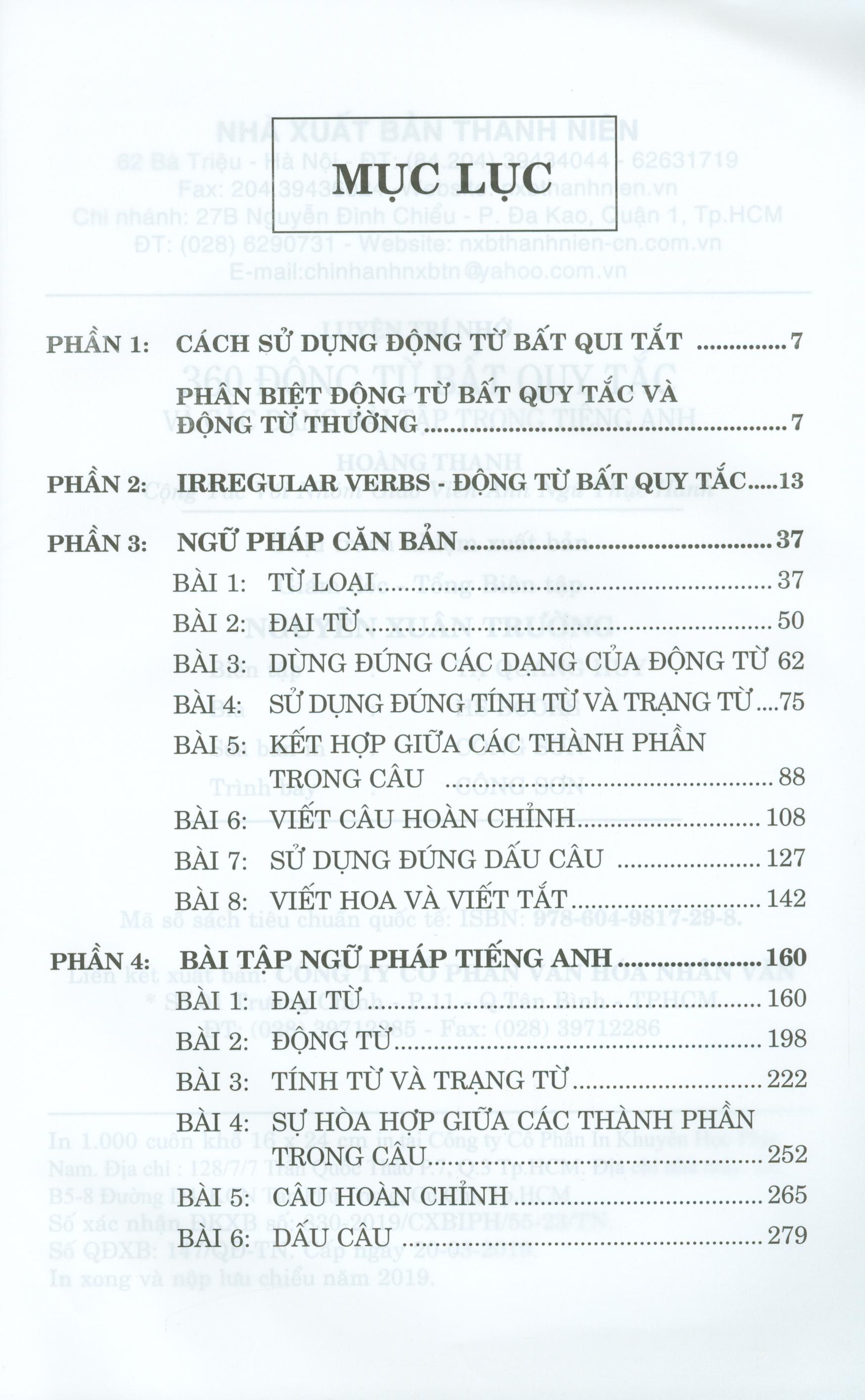 luyện trí nhớ 360 động từ bất quy tắc và các dạng bài tập trong tiếng anh - Ảnh 3