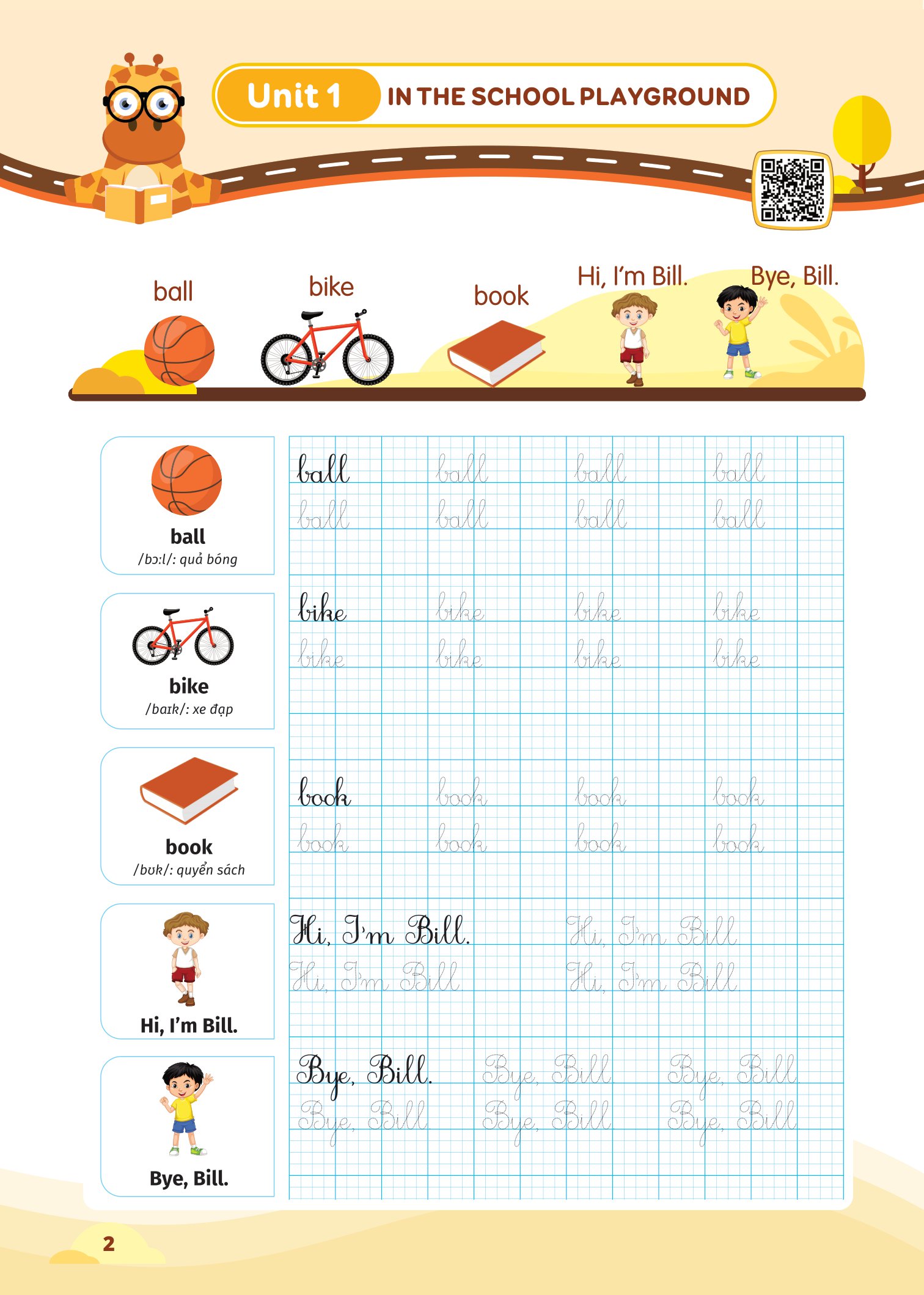 luyện viết chữ đẹp từ vựng tiếng anh - theo chương trình sách giáo khoa 1 - Ảnh 3