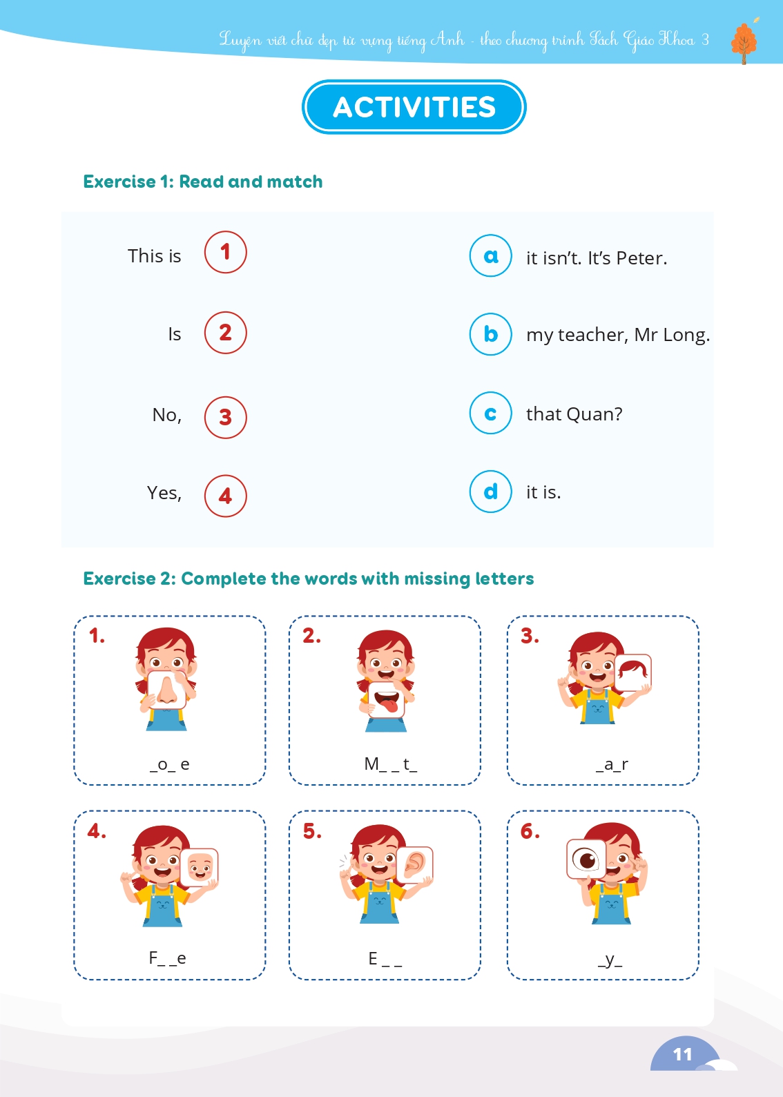 luyện viết chữ đẹp từ vựng tiếng anh - theo chương trình sách giáo khoa 3 - Ảnh 12