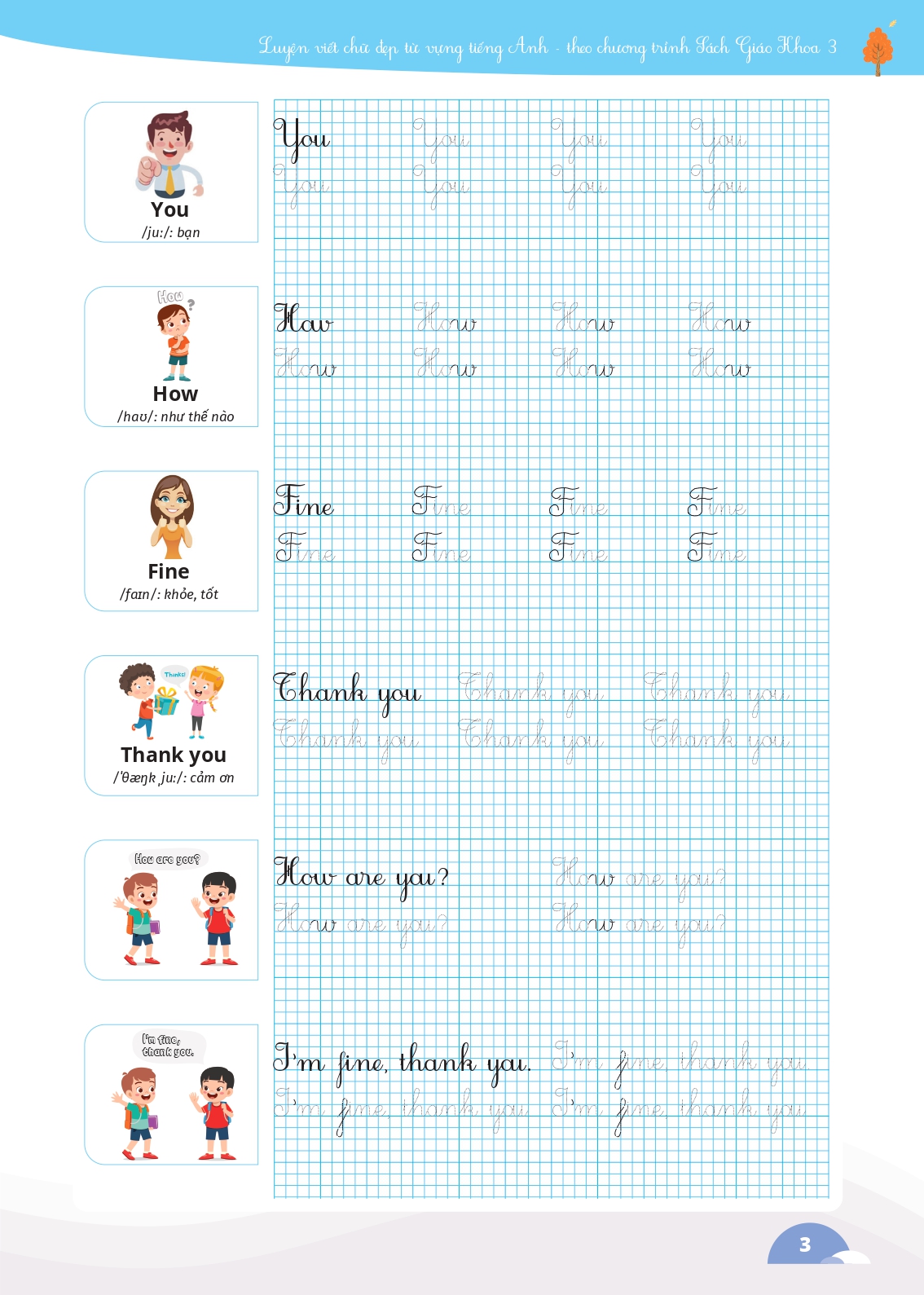 luyện viết chữ đẹp từ vựng tiếng anh - theo chương trình sách giáo khoa 3 - Ảnh 4