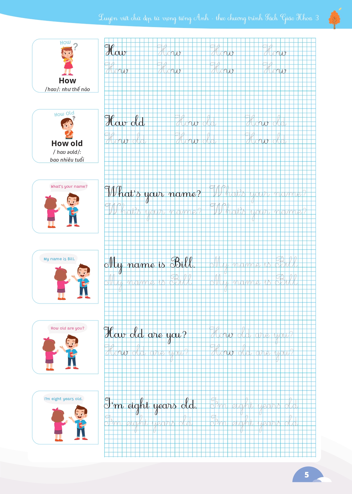 luyện viết chữ đẹp từ vựng tiếng anh - theo chương trình sách giáo khoa 3 - Ảnh 6