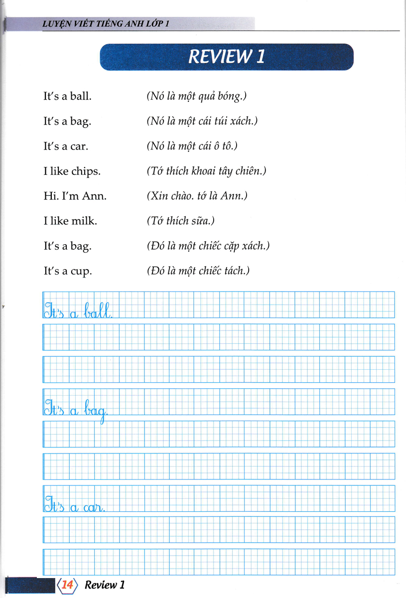 luyện viết tiếng anh từ và câu lớp 1 (biên soạn theo chương trình sách giáo khoa mới) - Ảnh 7