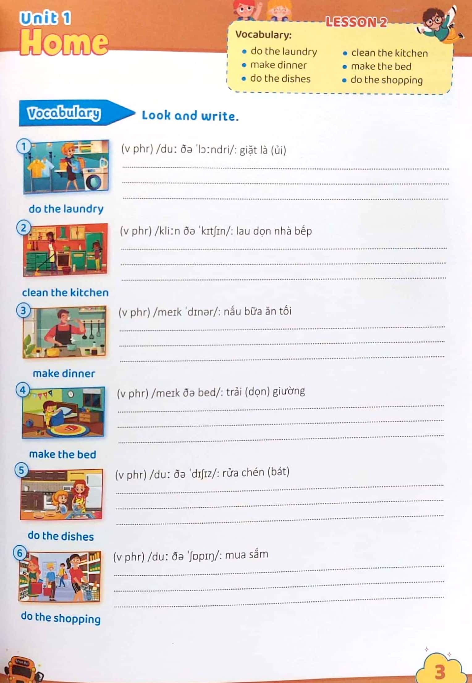 luyện viết và học từ vựng - tiếng anh 6 (notebook) - Ảnh 4