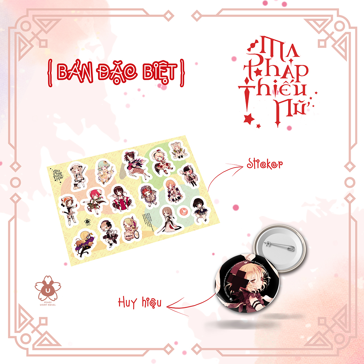 ma pháp thiếu nữ - tập 2 + tập 3 - bản đặc biệt - tặng kèm 2 bookmark nhân vật + 2 postcard + bảng sticker nhân vật + huy hiệu - Ảnh 6