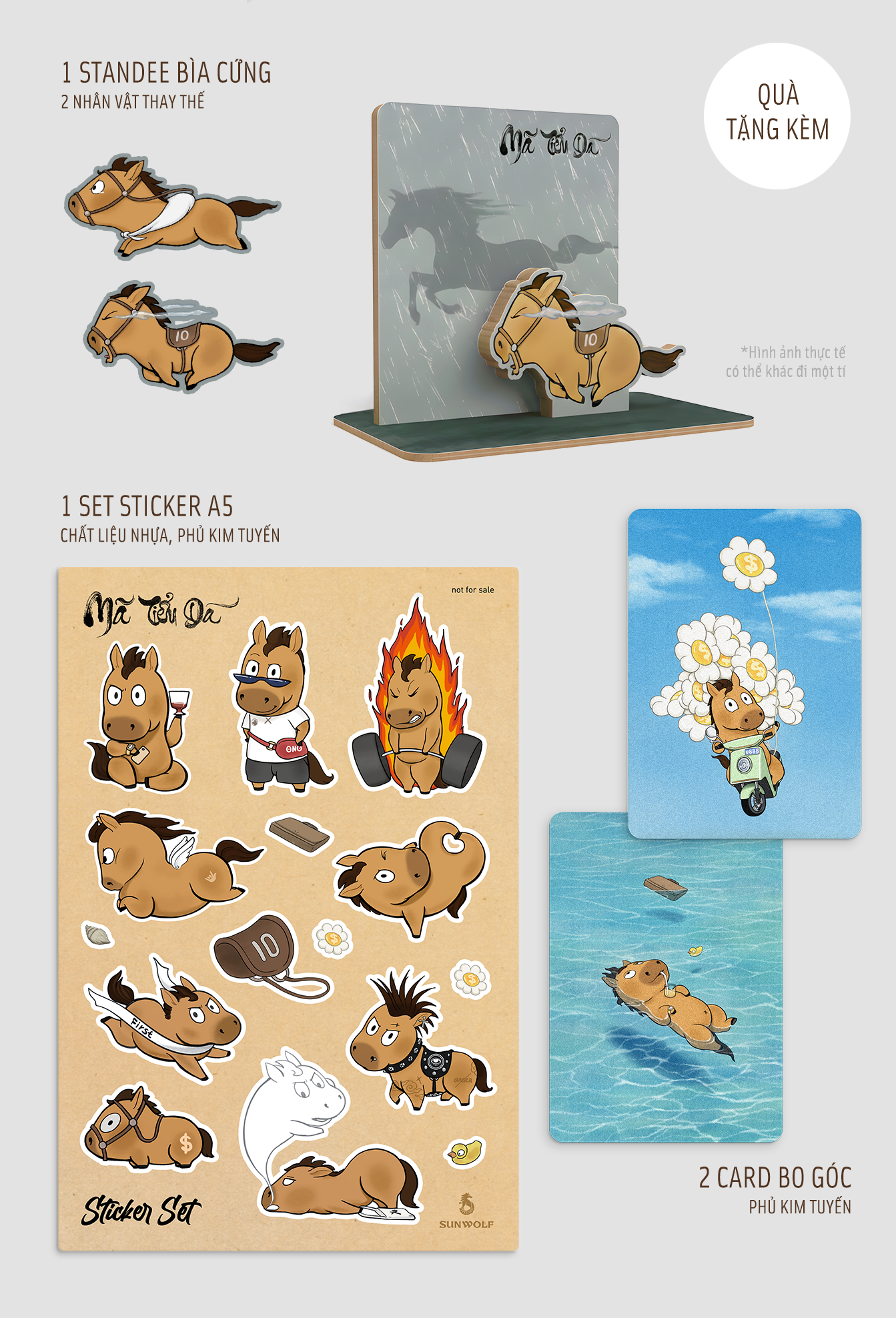 Ma Tieu Da - Vua Chay Vua Khoc - Bia Cung - Tang Kem 1 Sticker A5 Nhua Can Kim Tuyen + 1 Standee Bia Cung + 2 Card Bo Goc - Ảnh 5