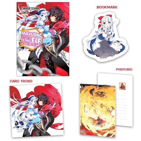 ma vương tôi đây nên yêu cô dâu elf của mình như thế nào? - tập 4 - bản đặc biệt - tặng kèm bookmark + postcard + card trong