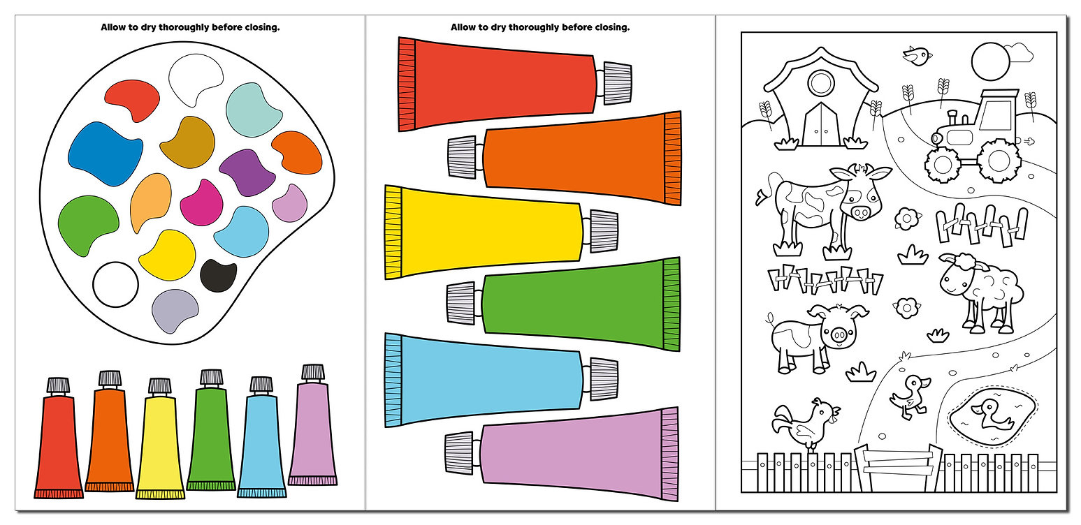 magic paint palette - farm & animals - Ảnh 3