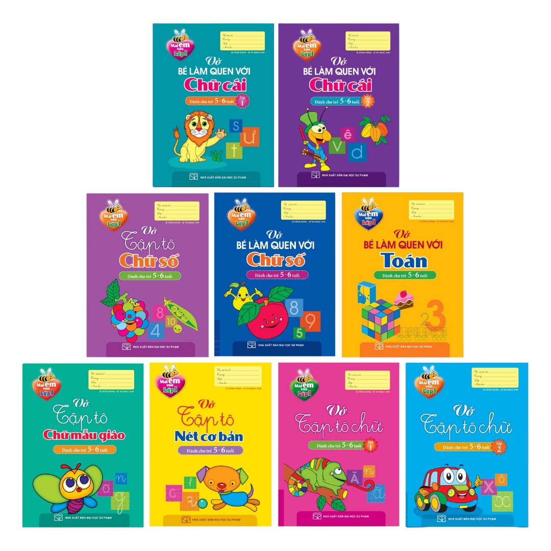 mai em vào lớp 1 - dành cho trẻ 5-6 tuổi (bộ túi 9 cuốn) (tái bản 2024) - Ảnh 12