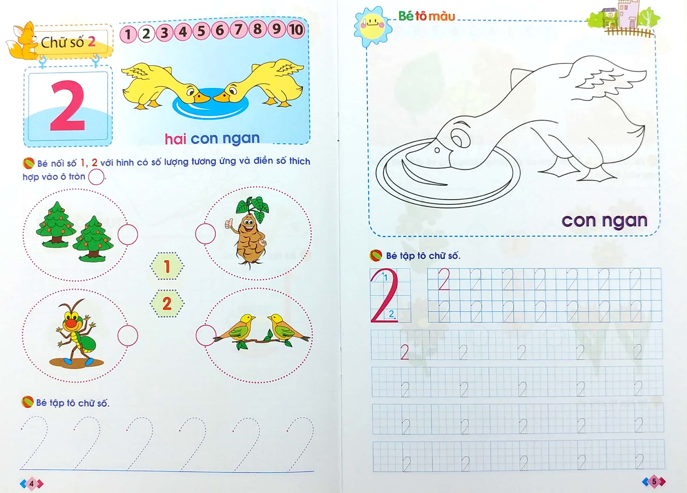 mai em vào lớp 1 - vở bé làm quen với chữ số (5-6 tuổi) - Ảnh 4