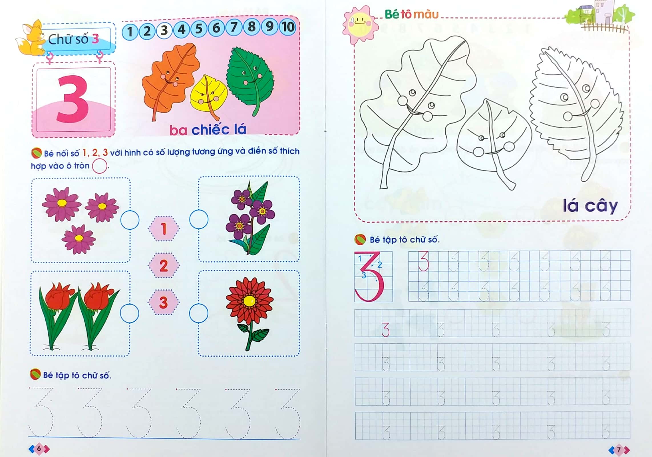 mai em vào lớp 1 - vở bé làm quen với chữ số (5-6 tuổi) - Ảnh 5