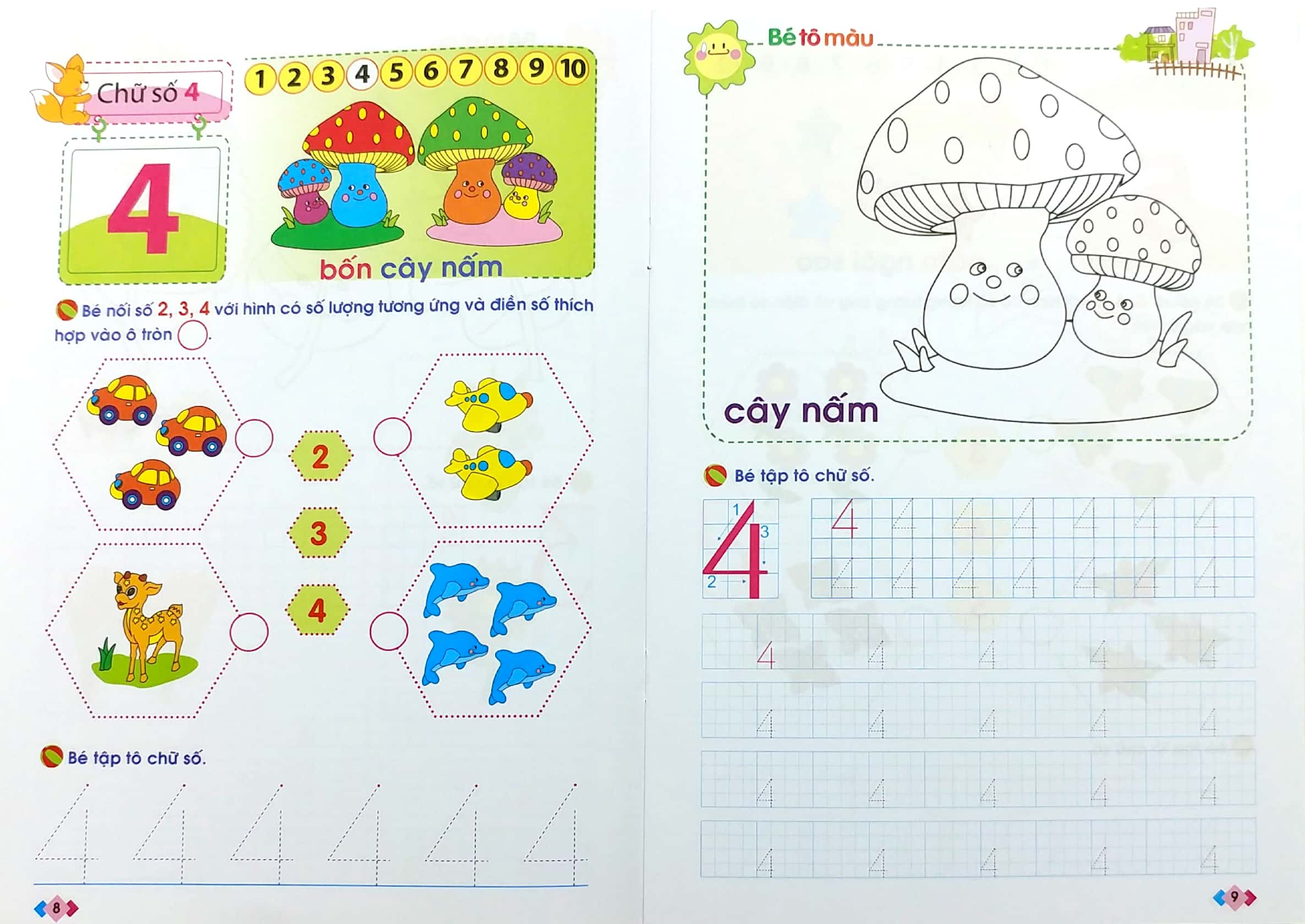 mai em vào lớp 1 - vở bé làm quen với chữ số (5-6 tuổi) - Ảnh 6