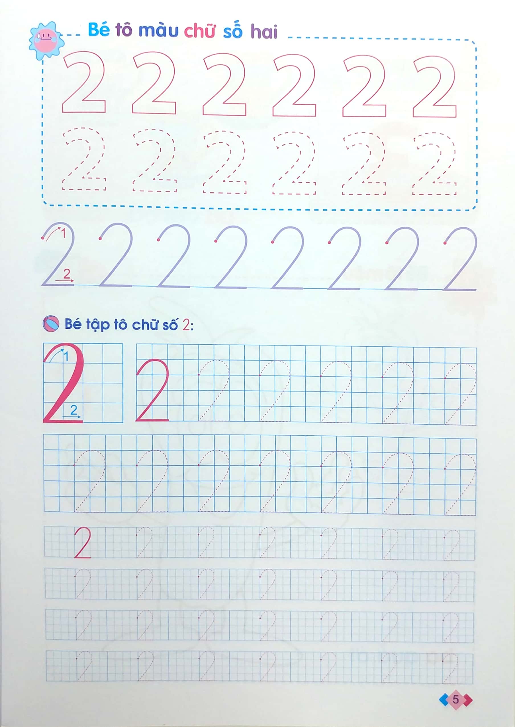 Mai Em Vao Lop 1 - Vo Tap To Chu So (Danh Cho Tre Mau Giao) - Ảnh 5