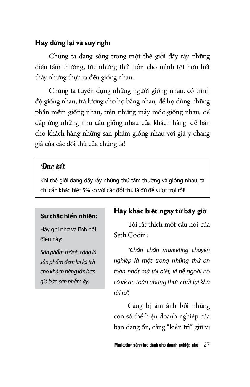 marketing sáng tạo dành cho doanh nghiệp nhỏ (tái bản 2018) - Ảnh 13