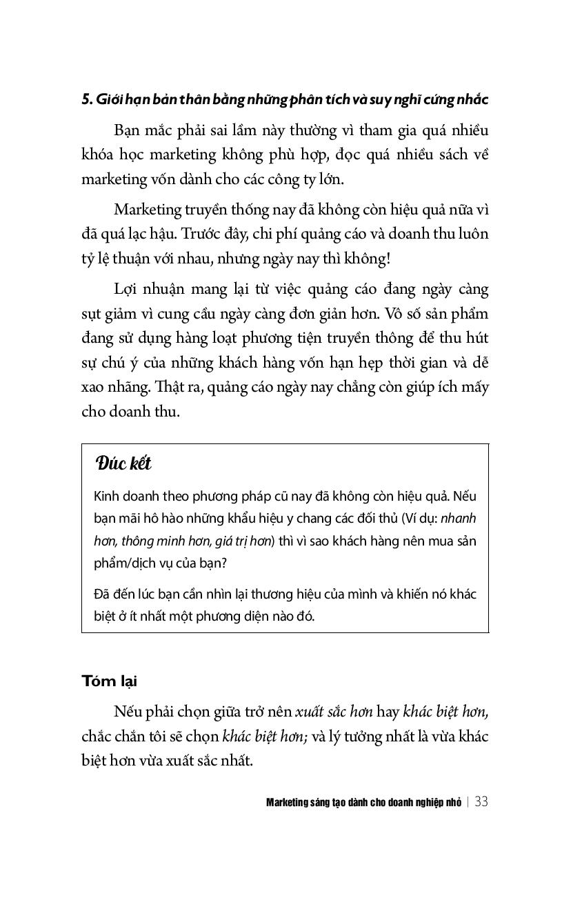 marketing sáng tạo dành cho doanh nghiệp nhỏ (tái bản 2018) - Ảnh 19