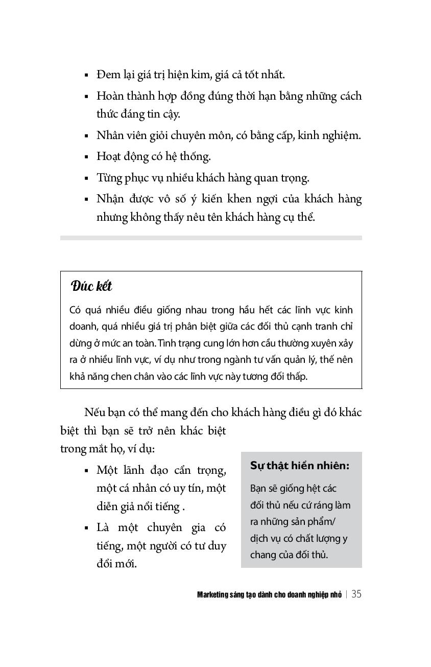 marketing sáng tạo dành cho doanh nghiệp nhỏ (tái bản 2018) - Ảnh 21