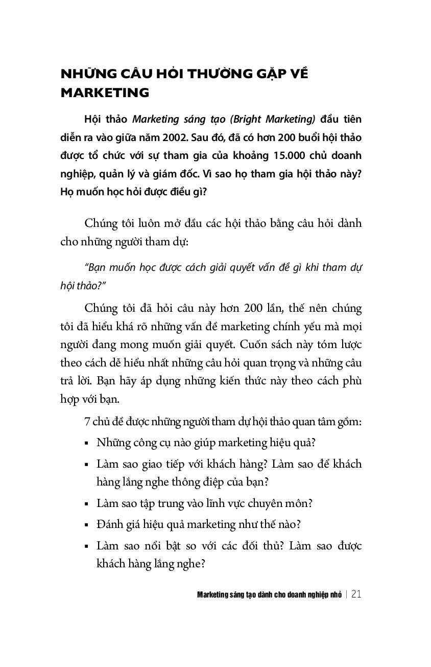 marketing sáng tạo dành cho doanh nghiệp nhỏ (tái bản 2018) - Ảnh 7