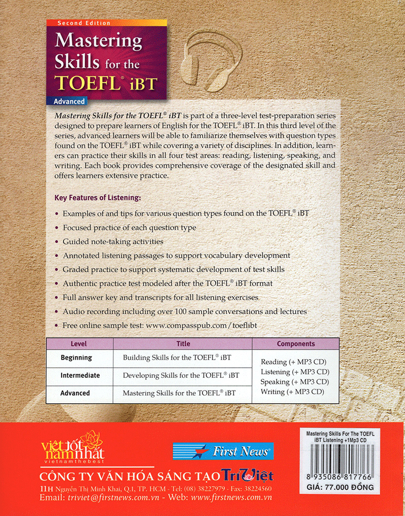 mastering skills for the toefl ibt - listening - kèm cd - Ảnh 3