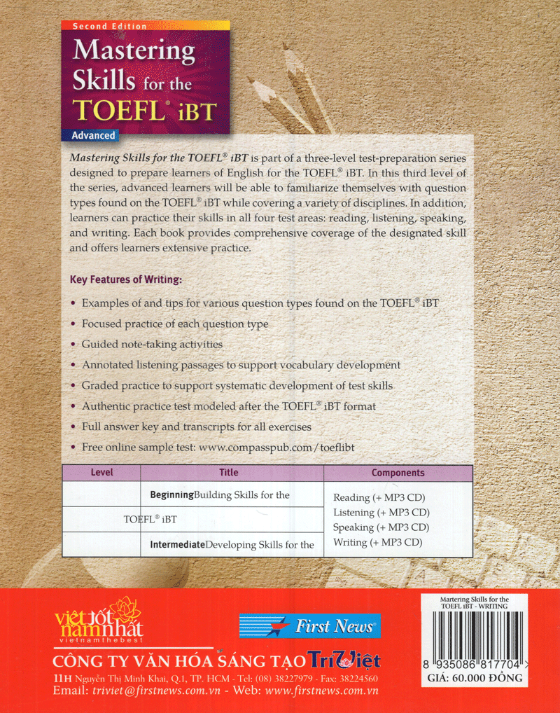 mastering skills for the toefl ibt writing - kèm 1 cd - Ảnh 3