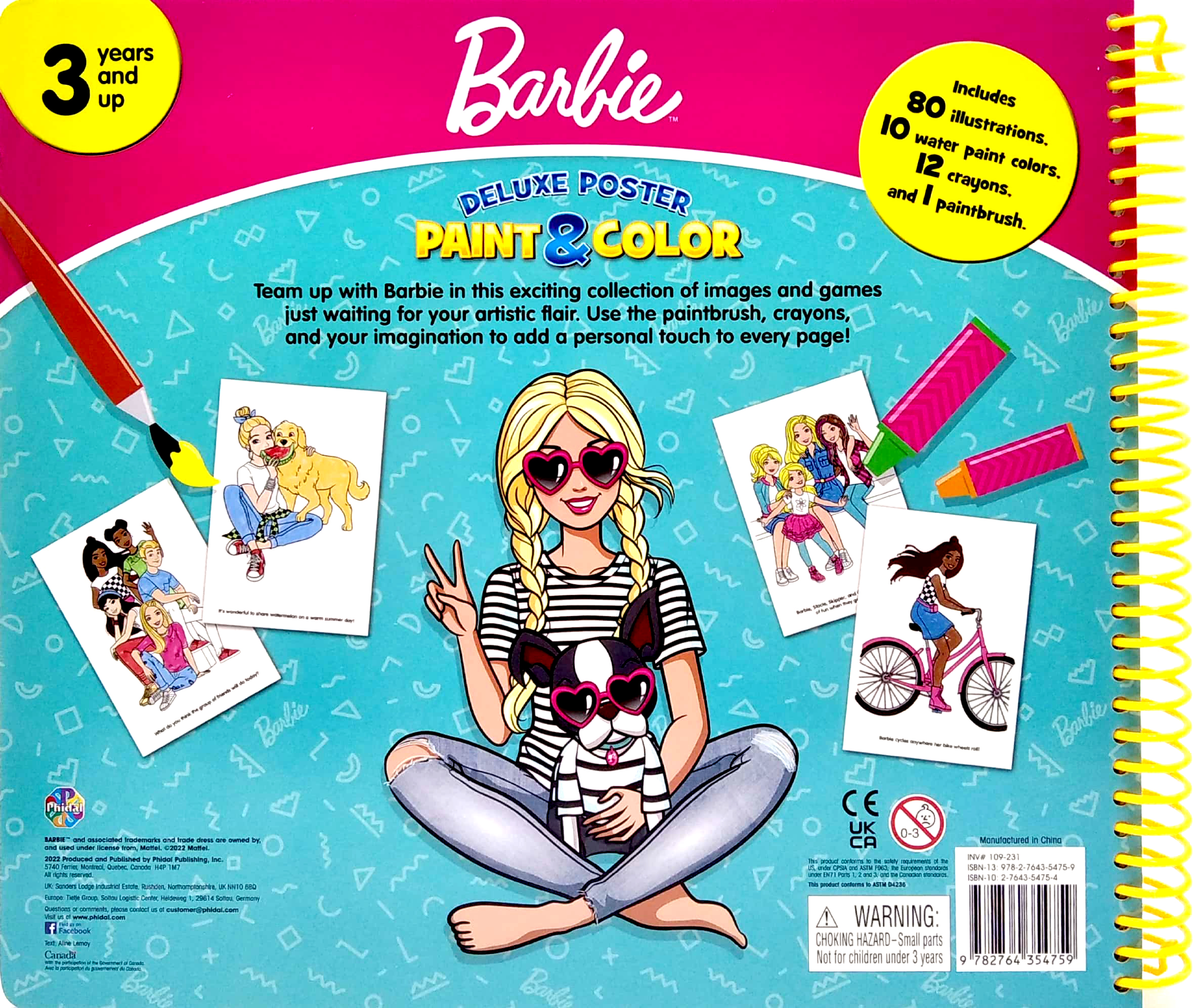 mattel barbie deluxe poster paint & color - Ảnh 6