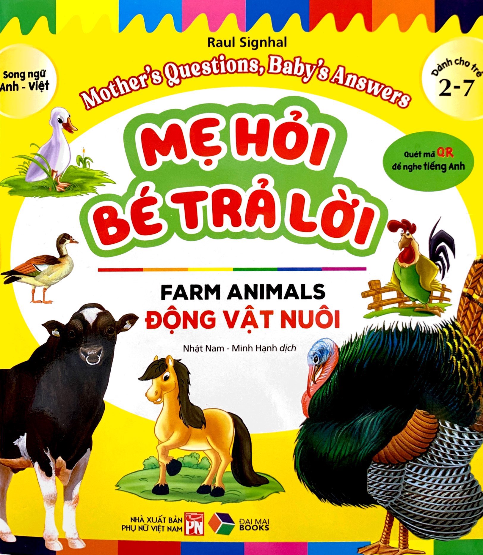 mẹ hỏi bé trả lời - song ngữ anh-việt - farm animals - động vật nuôi (dành cho trẻ từ 2-7 tuổi) - Ảnh 2