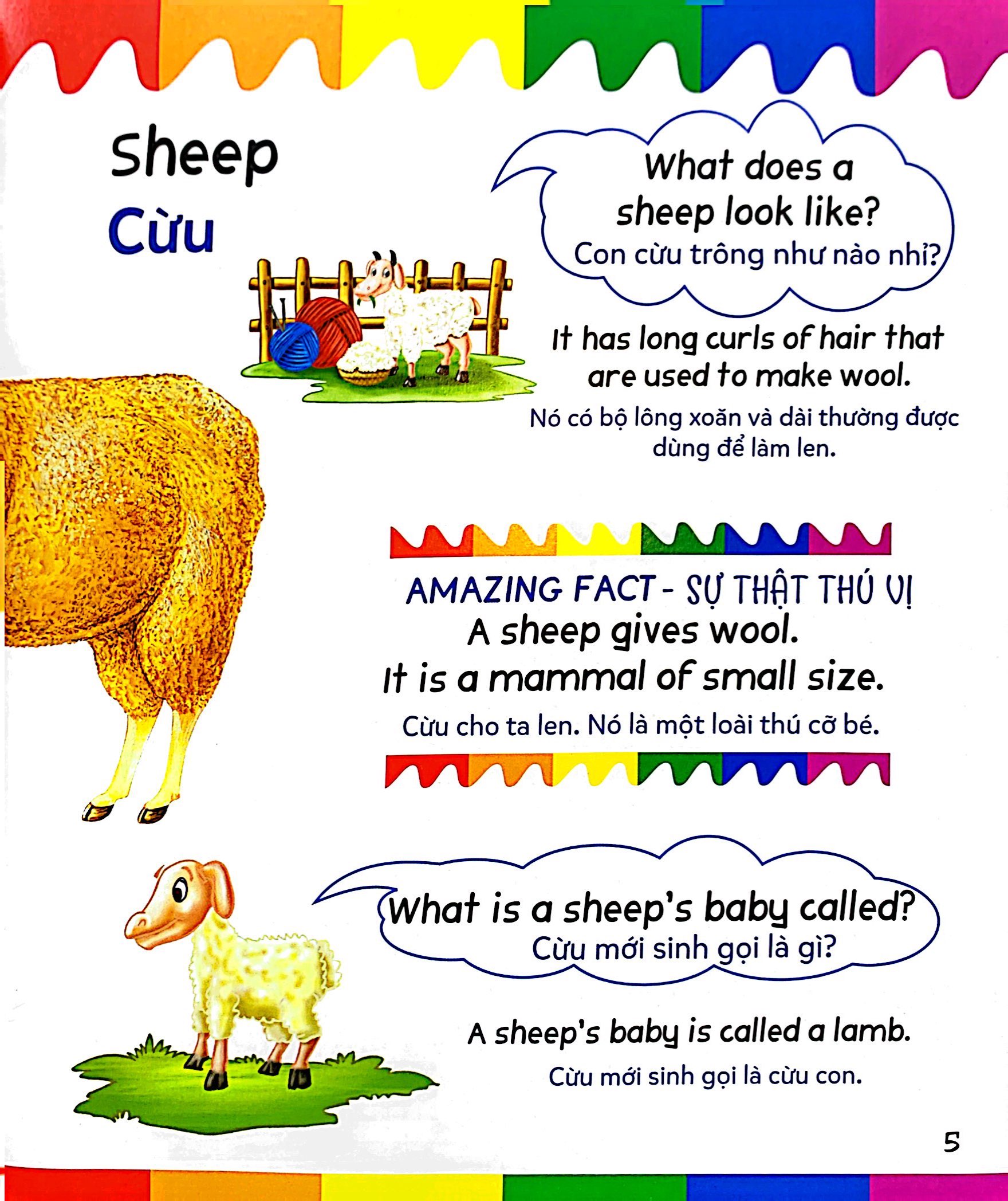 mẹ hỏi bé trả lời - song ngữ anh-việt - farm animals - động vật nuôi (dành cho trẻ từ 2-7 tuổi) - Ảnh 6