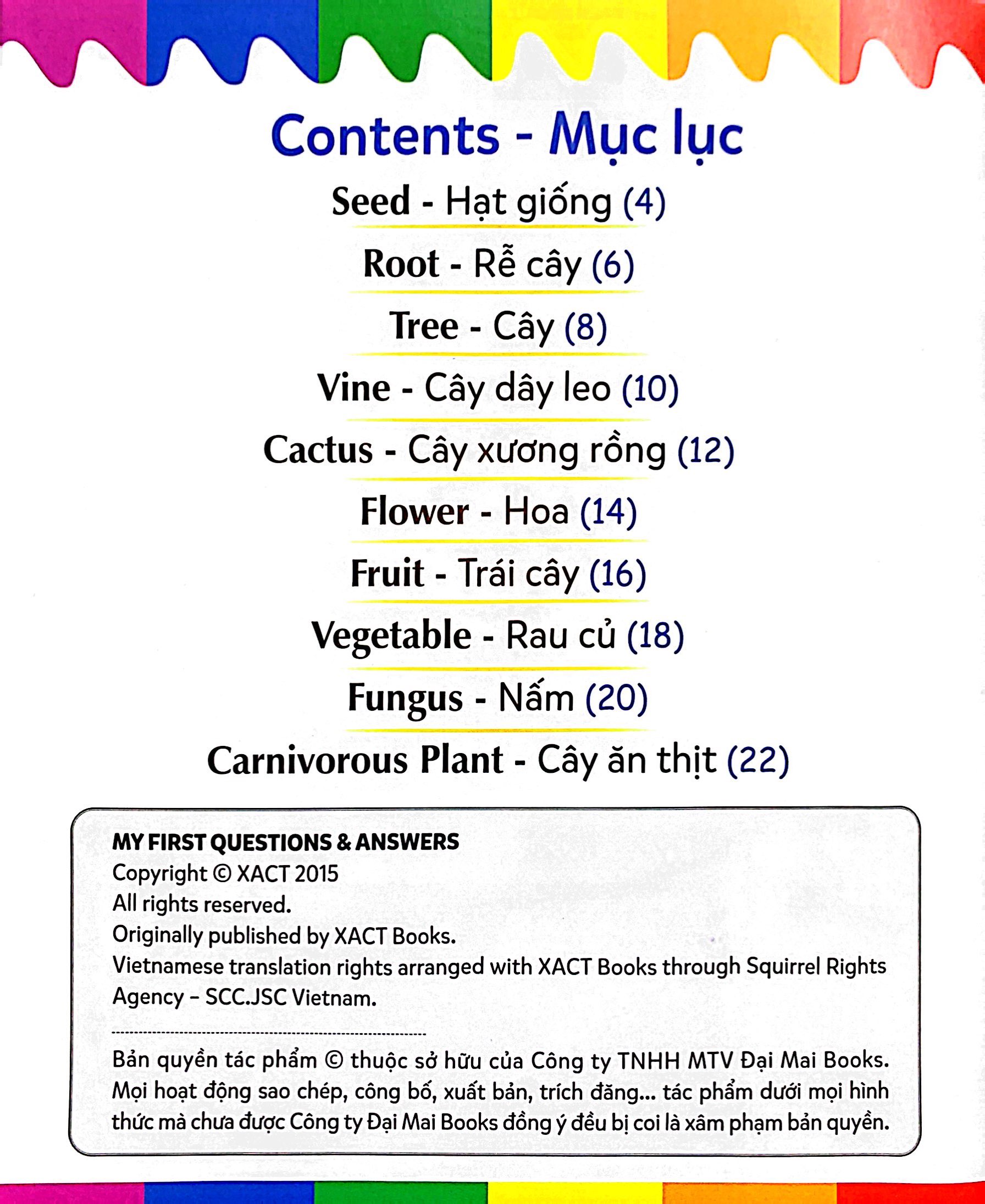 mẹ hỏi bé trả lời - song ngữ anh-việt - plants - thực vật (dành cho trẻ từ 2-7 tuổi) - Ảnh 3