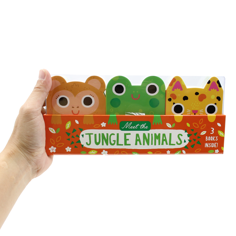 meet the jungle animals - mini board book set (3 books inside) - Ảnh 4