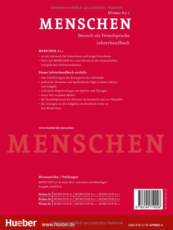 menschen: deutsch als fremdsprache - lehrerhandbuch a2.1 - Ảnh 6