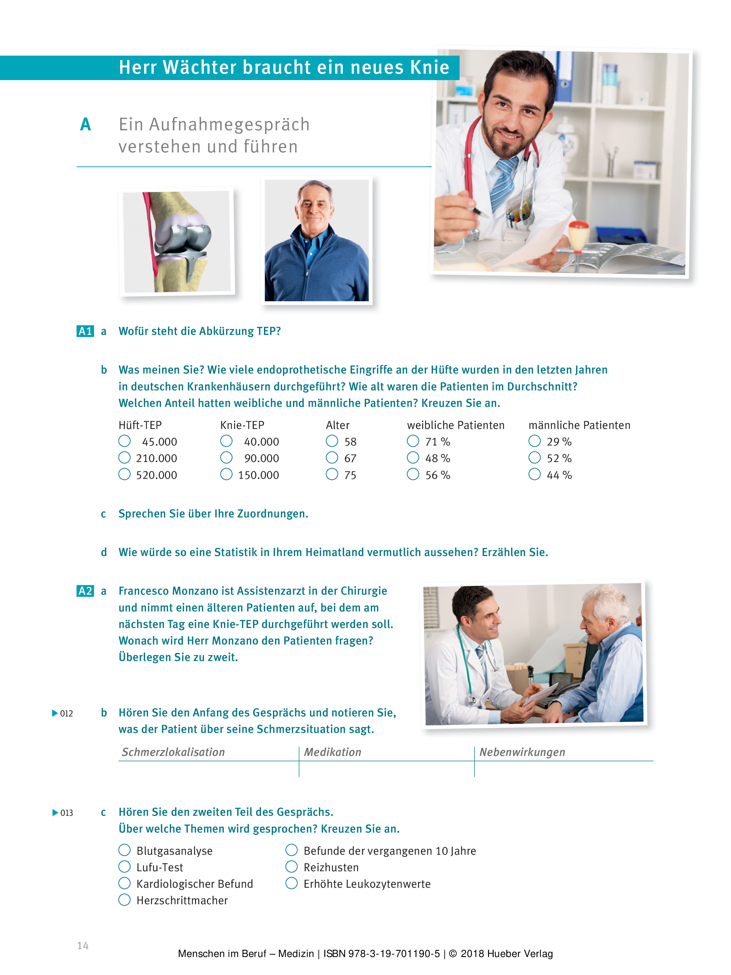 menschen im beruf - medizin: deutsch als fremdsprache / kursbuch mit mp3-cd - Ảnh 5
