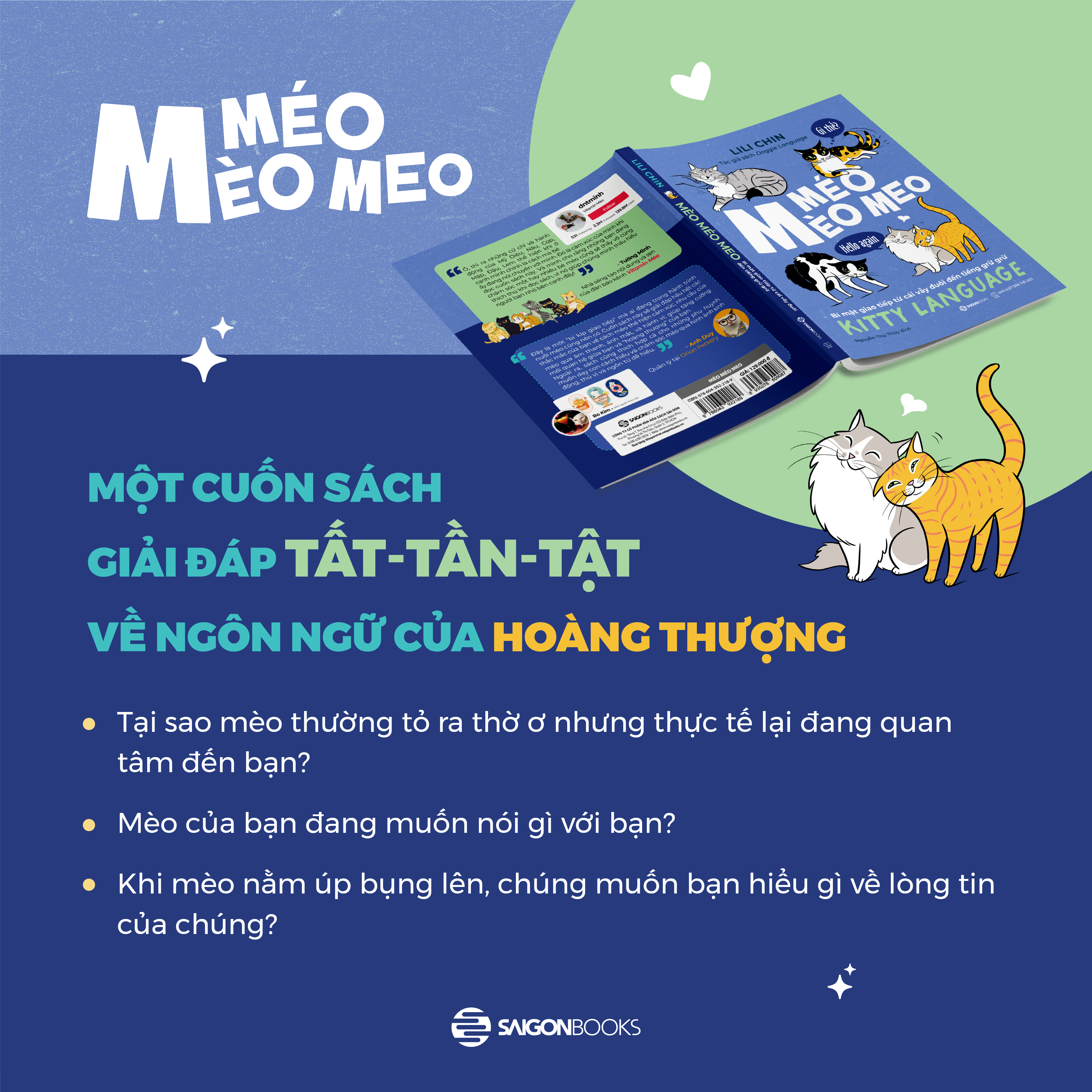 méo mèo meo - bí mật giao tiếp từ cái vẫy đuôi đến tiếng grừ grừ - tặng kèm thẻ đeo mica cá nhân hóa + bộ sticker mèo dễ thương - Ảnh 5