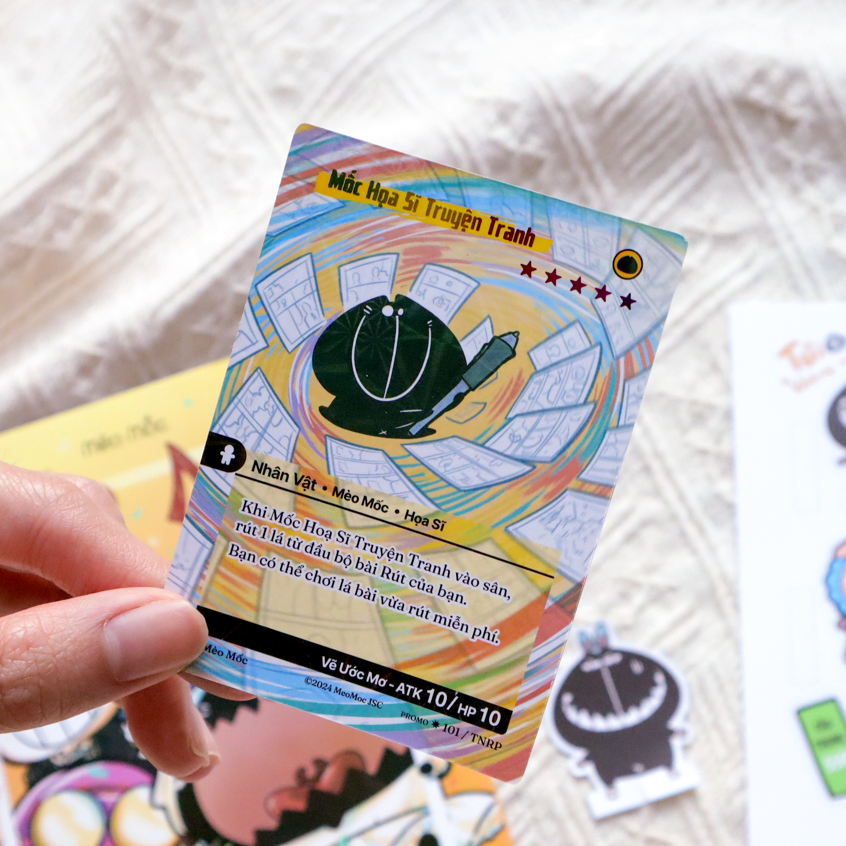 mèo mốc - ai rồi cũng cưới (trừ mốc) - tặng kèm postcard cắt giấy + thẻ bài nhân vật phủ hologram - Ảnh 5