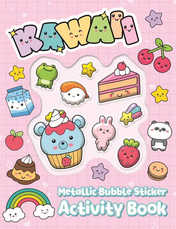 metallic bubble sticker activity book - kawaii - Ảnh 2