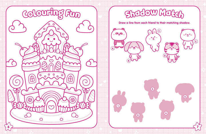 metallic bubble sticker activity book - kawaii - Ảnh 3