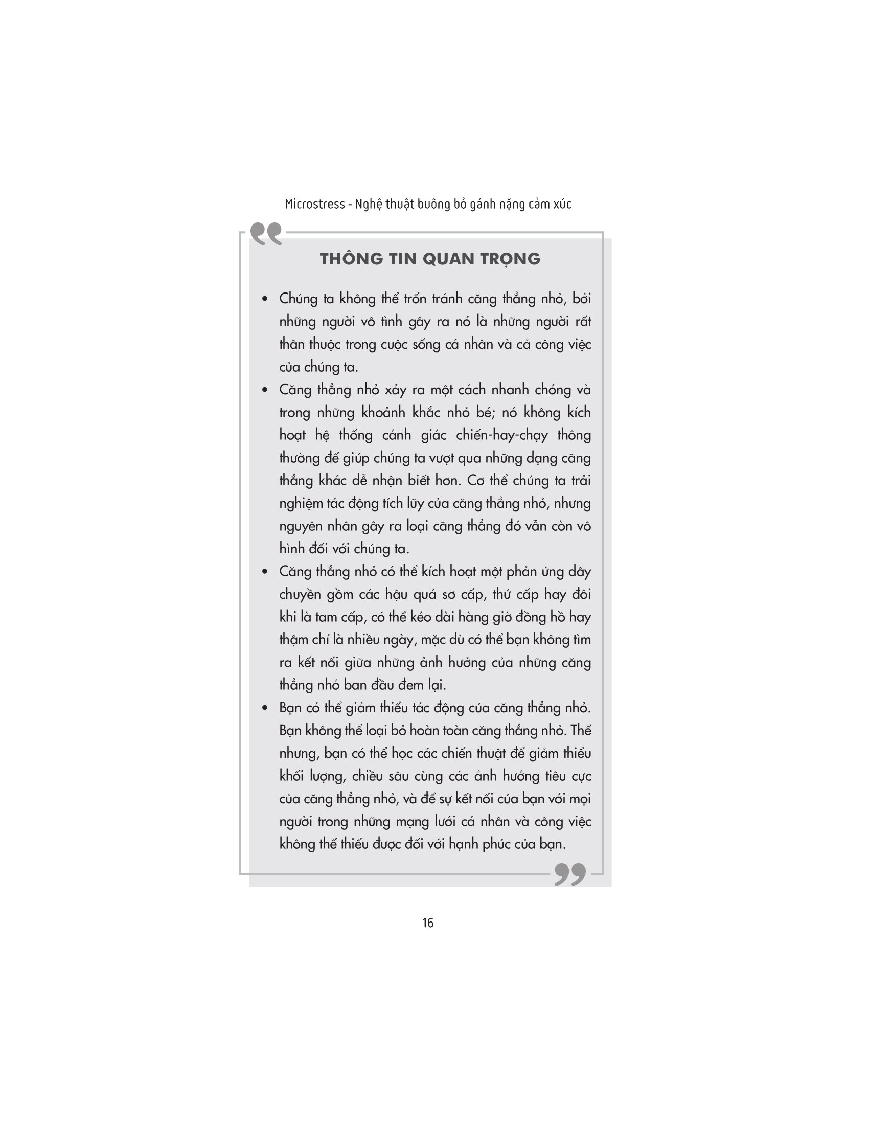 microstress - nghệ thuật buông bỏ gánh nặng cảm xúc - Ảnh 14