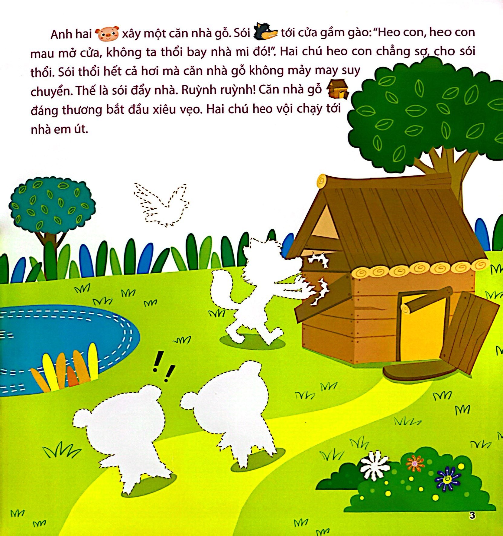 miếng dán hình vui nhộn - ba chú heo con (2-6 tuổi) - Ảnh 5