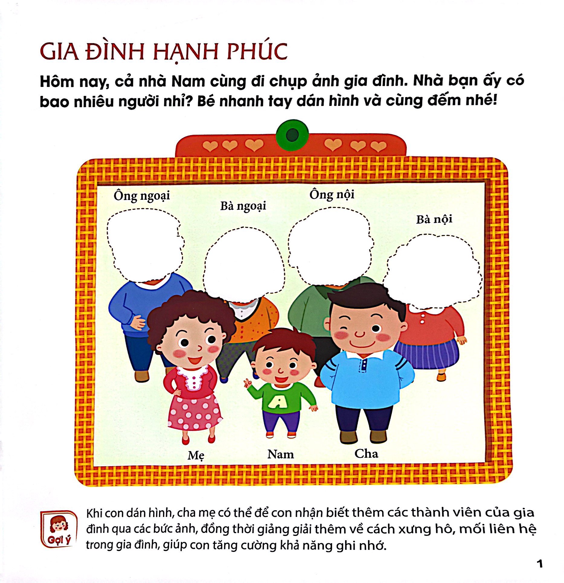 miếng dán hình vui nhộn - gia đình ấm áp (2-6 tuổi) - Ảnh 3
