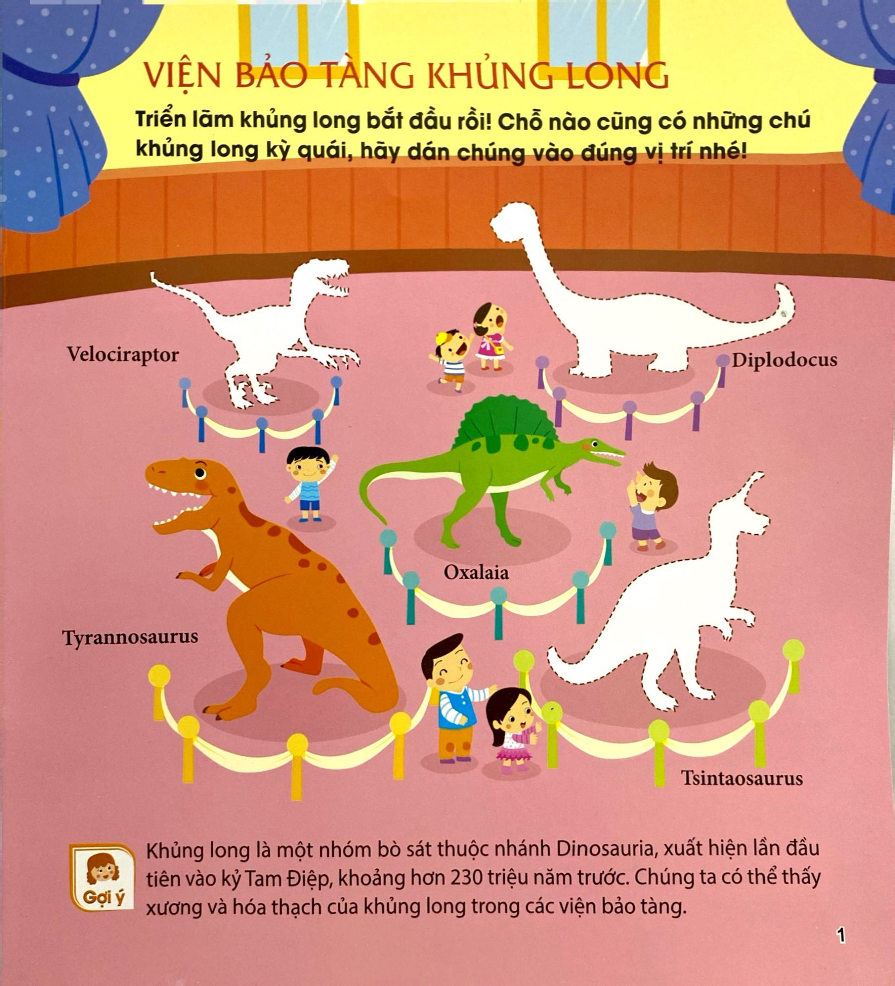 miếng dán hình vui nhộn - thế giới khủng long (2-6 tuổi) - Ảnh 3