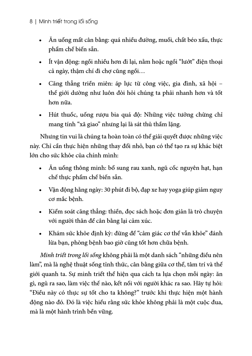 Minh Triết Trong Lối Sống - Hành Trình Để Có Sức Khoẻ Toàn Diện Và Phòng Chống Bệnh Không Lây Nhiễm - Ảnh 8