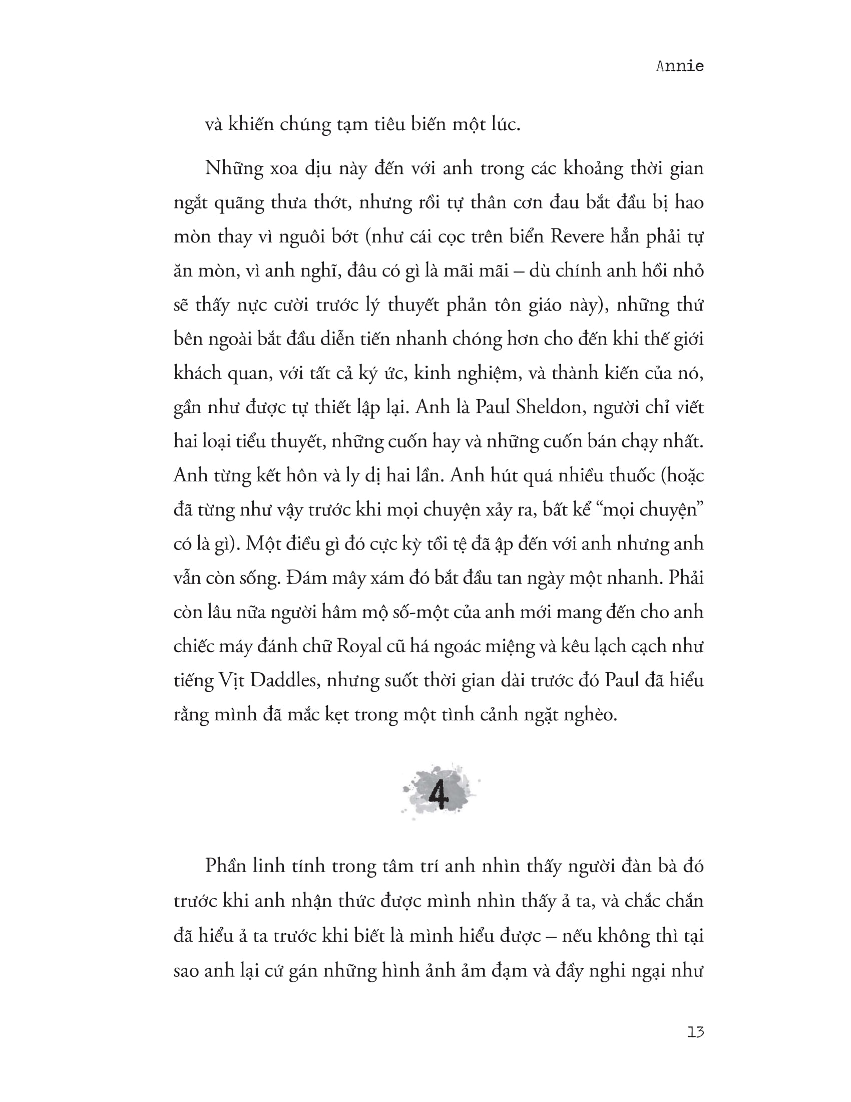 misery - chiếc máy đánh chữ đẫm máu ở vùng núi tuyết - Ảnh 14