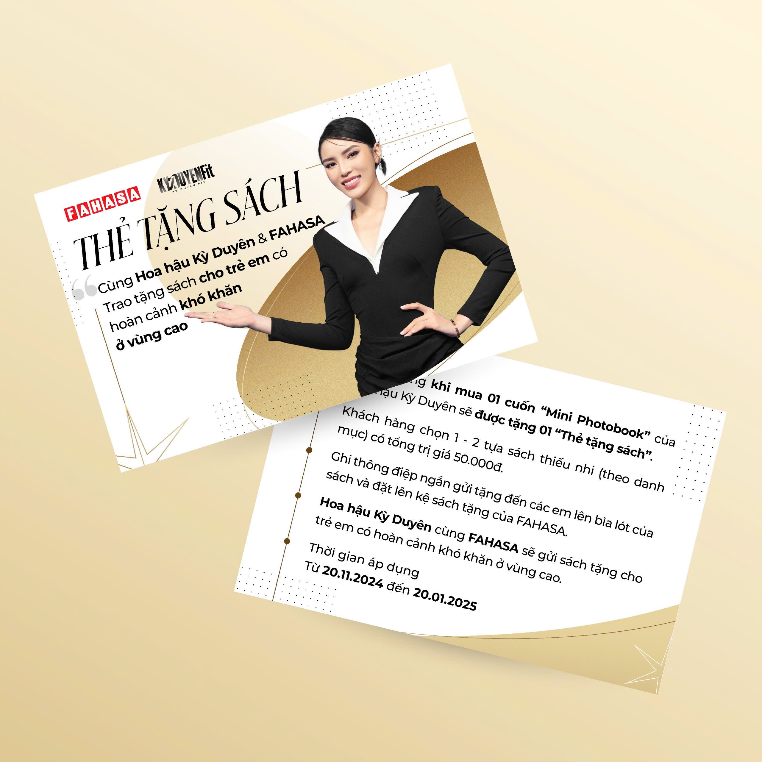 miss universe vietnam nguyễn cao kỳ duyên - tặng kèm card hình kỳ duyên + thẻ tặng sách - Ảnh 5