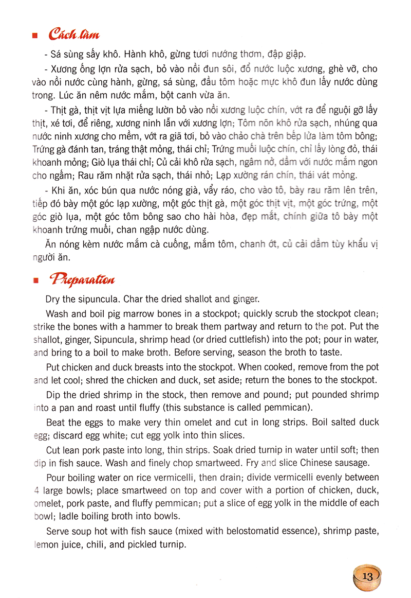 Món Ăn Việt Nam - Vietnamese Cuisine (Song Ngữ Việt-Anh) - Ảnh 12