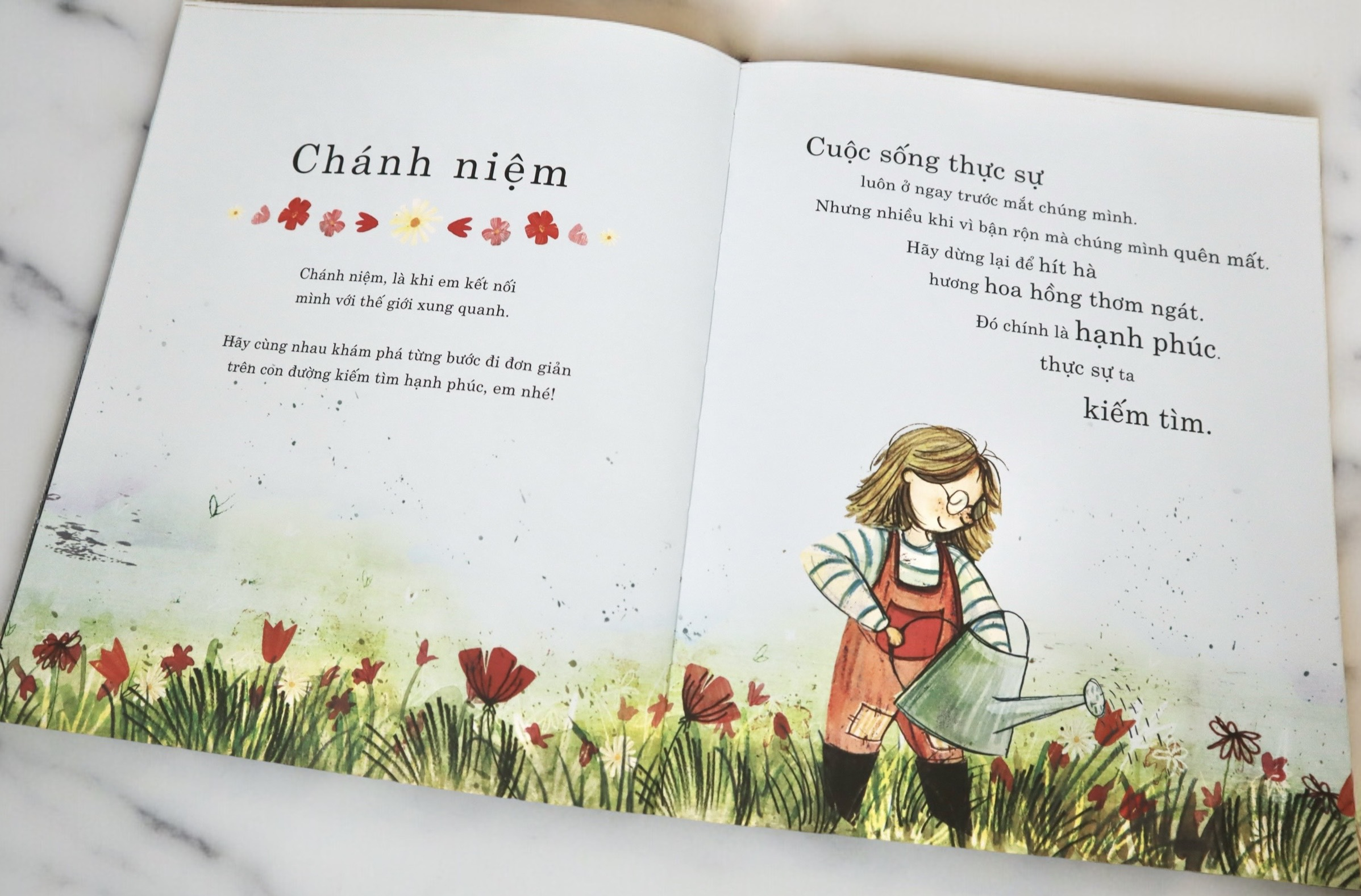 một cuốn sách về chánh niệm dành cho trẻ em - hạnh phúc bây giờ và ở đây - Ảnh 7